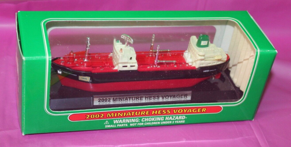 22 Piece Hess 2002 Miniature Voyager Ship Boat Holiday Toy Christmas Gift In Box
